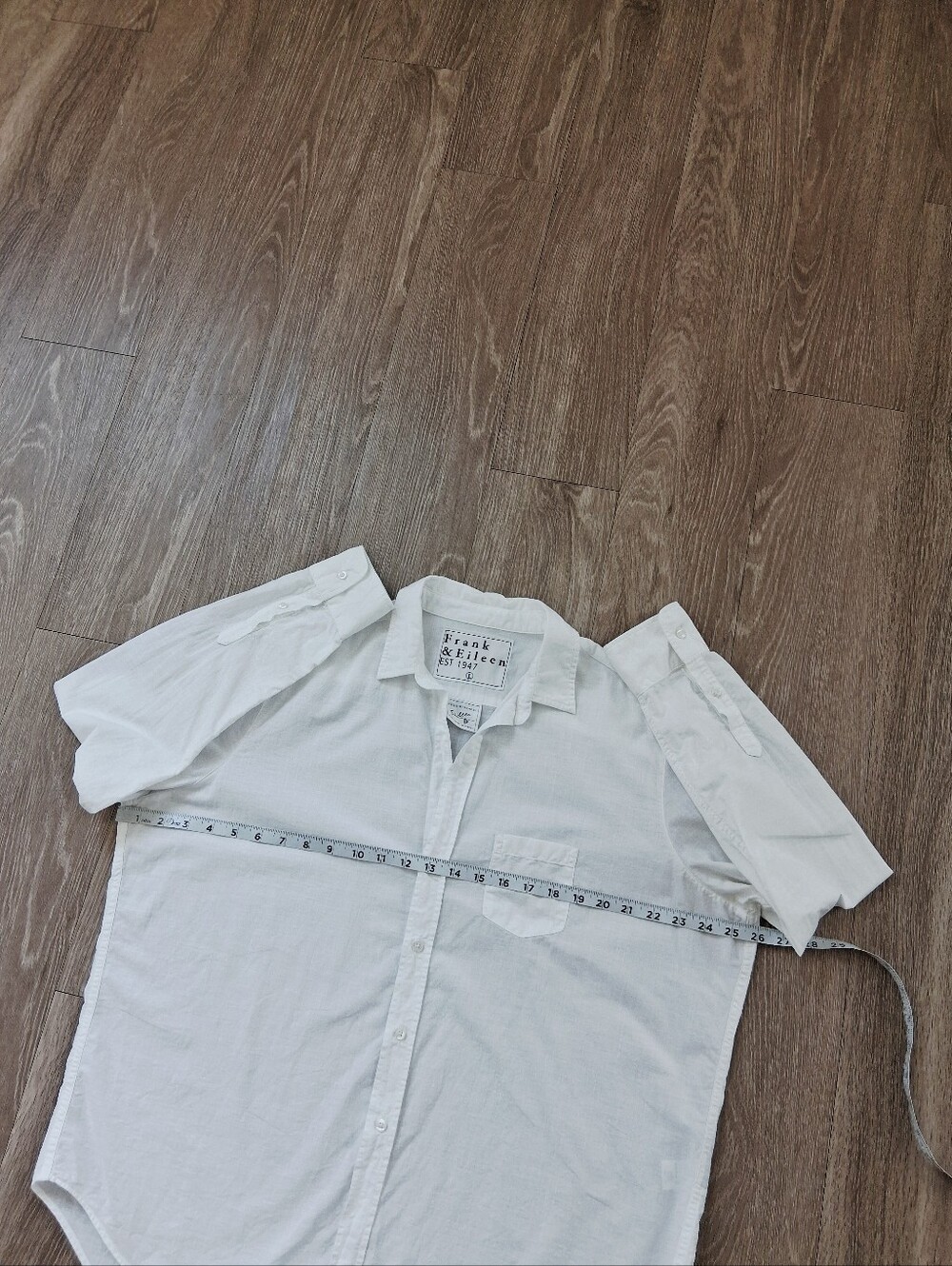 Frank & Eileen Eileen Relaxed Button Up Shirt In White Italian Casual Cotton - Picture 12 of 16